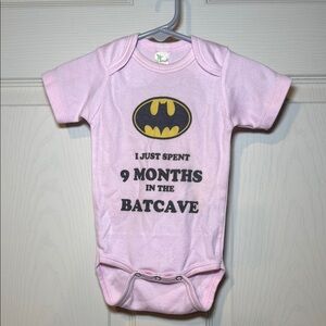 Pink Batman Baby Onesie